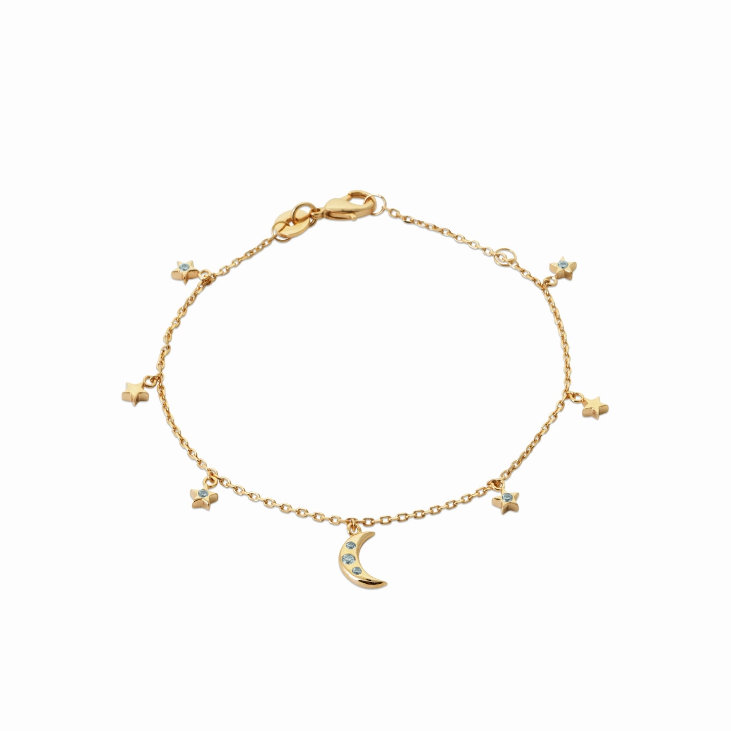 Bracelet étoiles plaqué or & brillants
