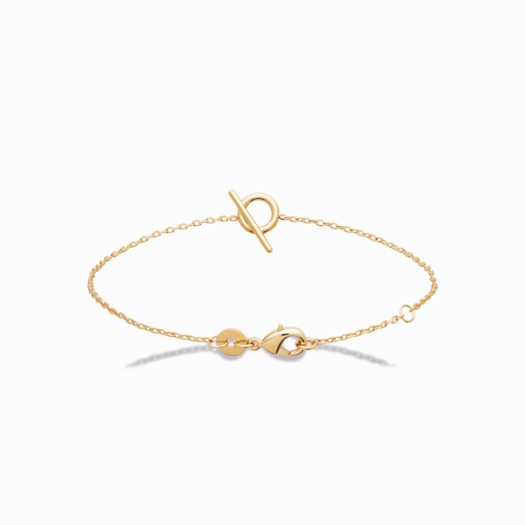 Bracelet fermoir T – plaqué or