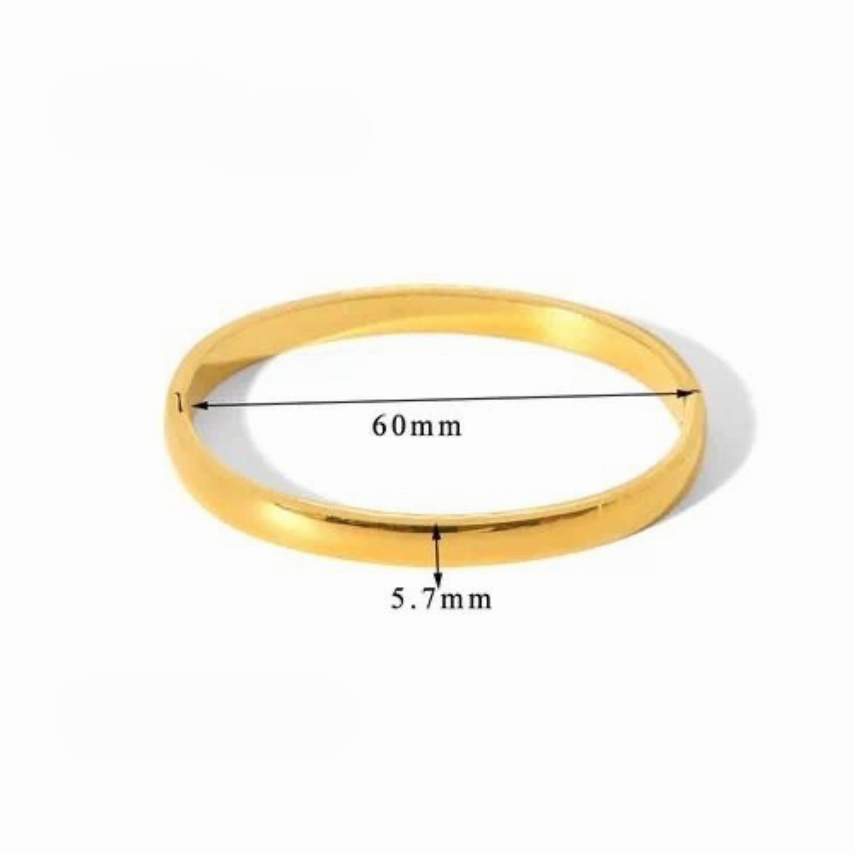 Bracelet jonc doré - acier inoxydable