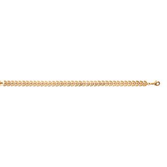 Bracelet lauriers plaqué or