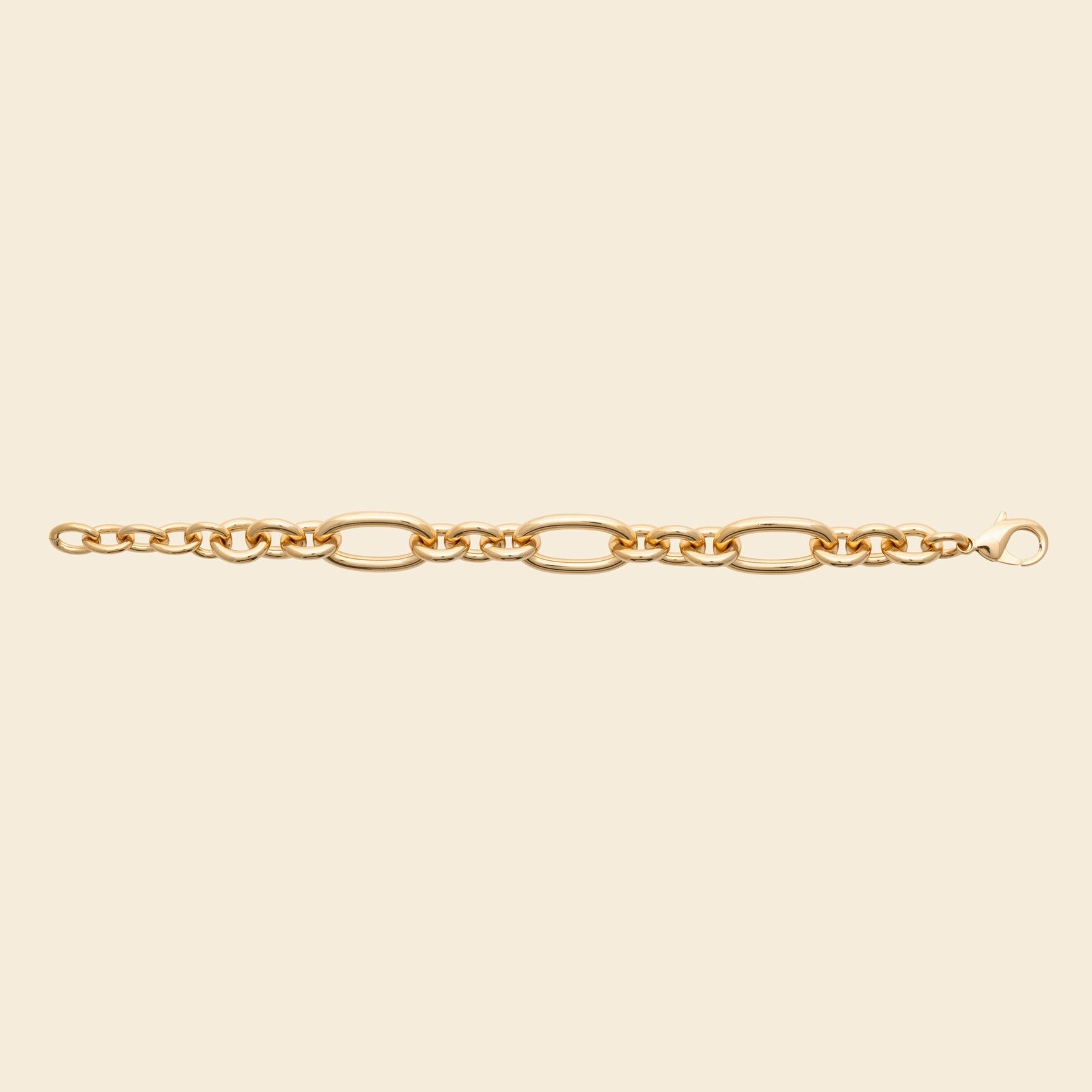 Bracelet maillons plaqué or - 20 cm