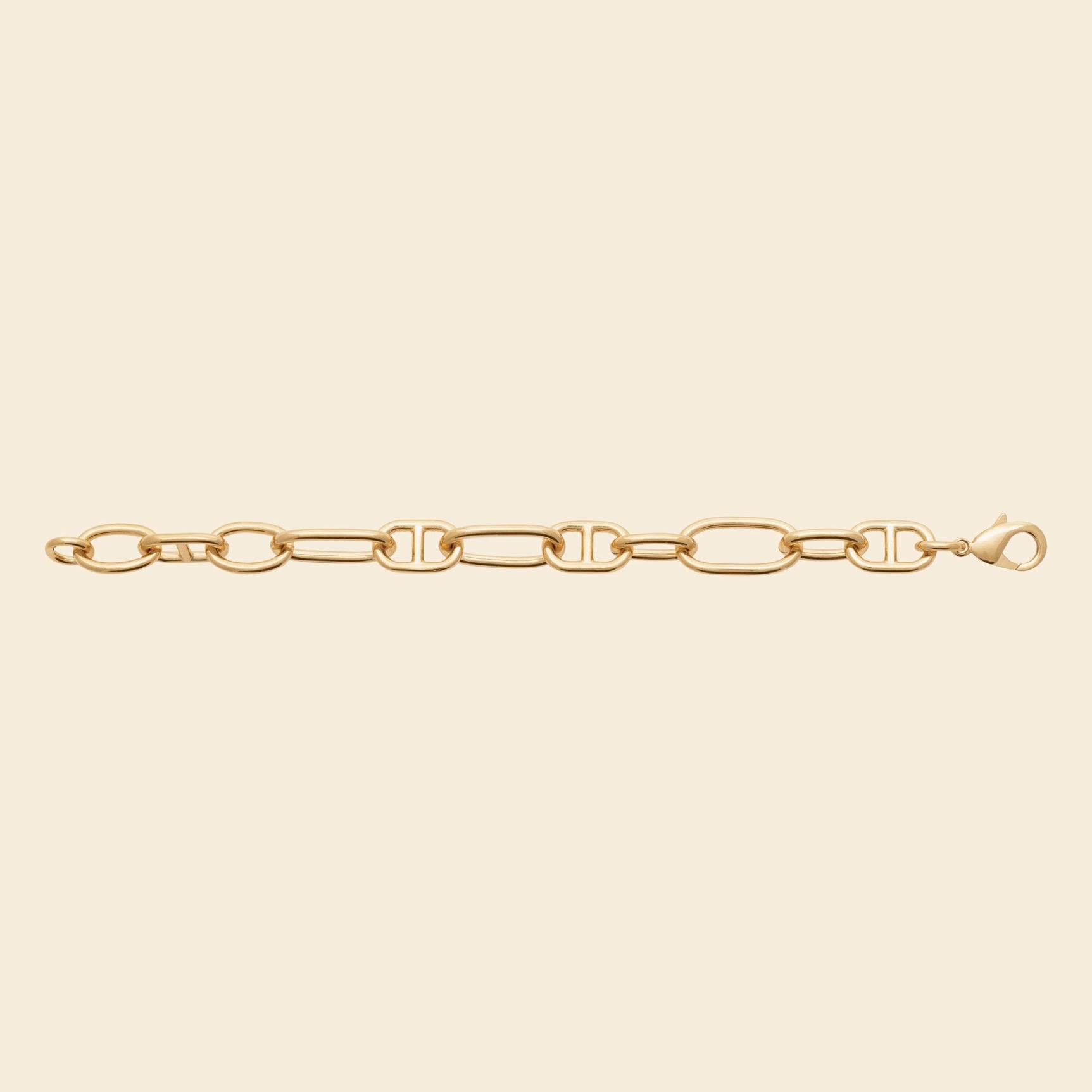 Bracelet plaqué or 20 cm - chaine marine