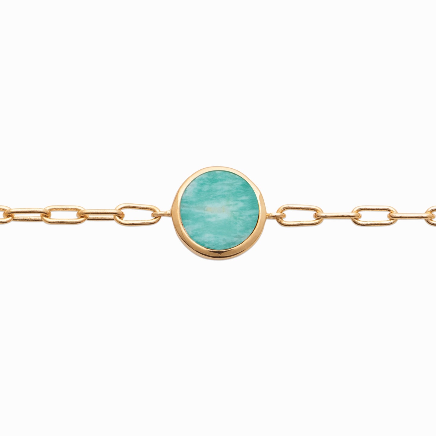 Bracelet plaqué or amazonite