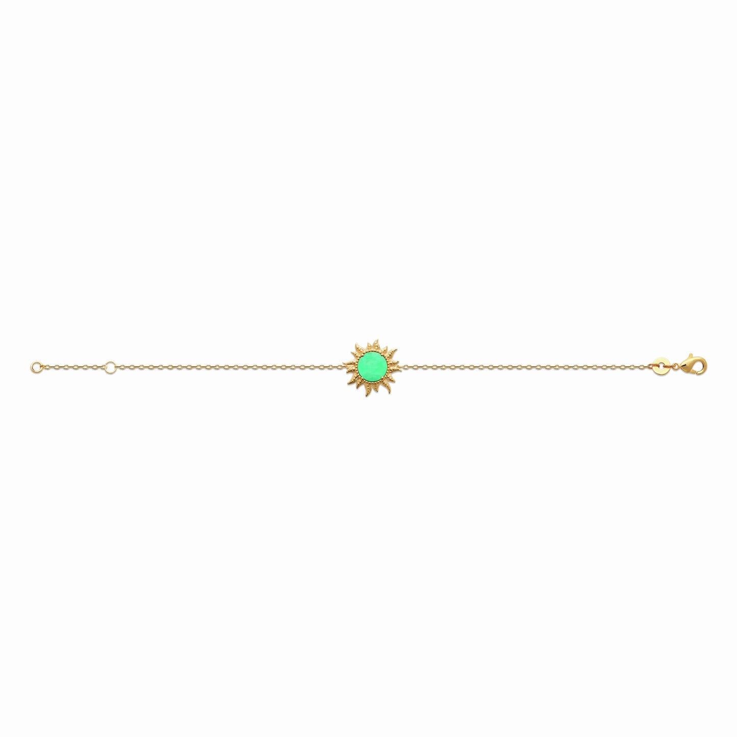 Bracelet plaqué or& amazonite
