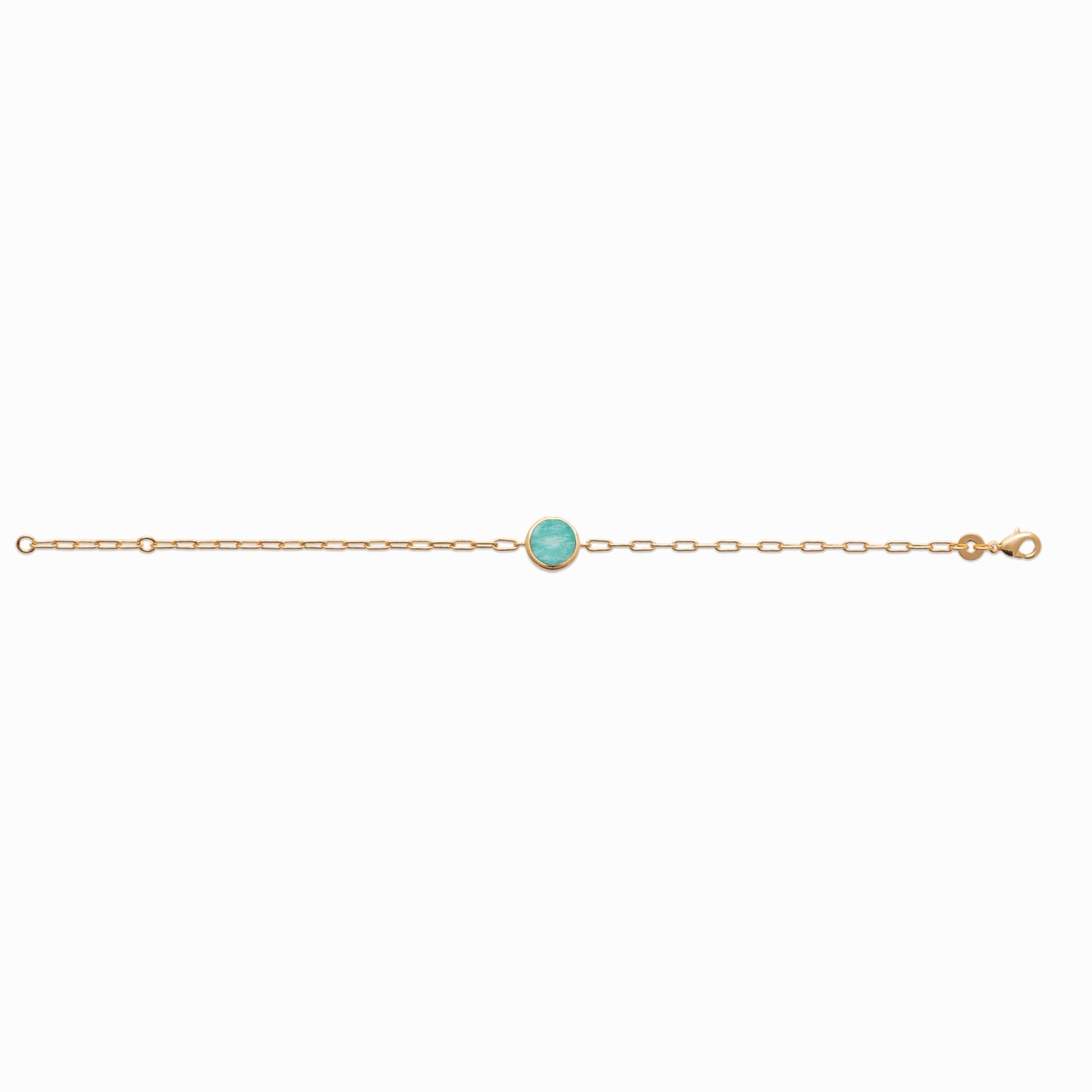 Bracelet plaqué or amazonite
