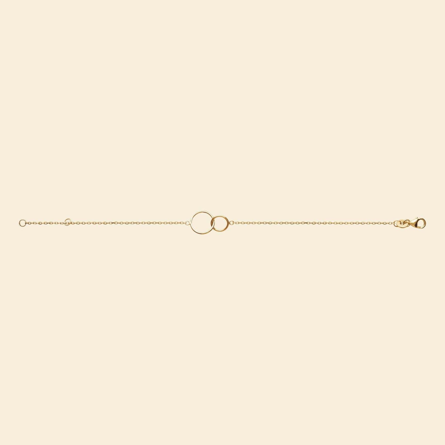 Bracelet plaqué or - anneaux entrelacés