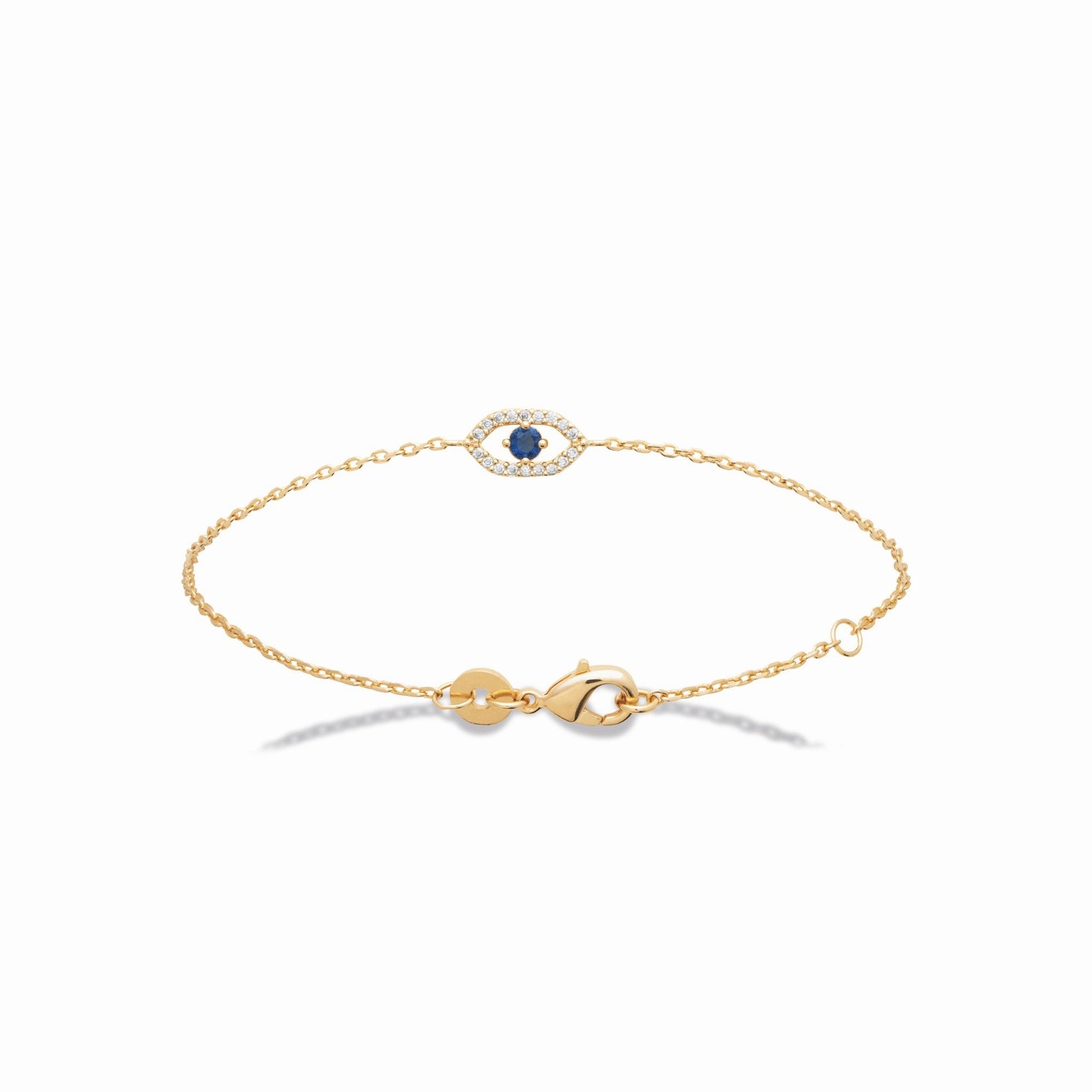 Bracelet plaqué or - bleu éclat