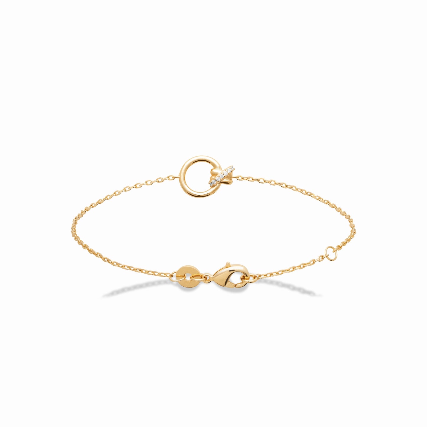 Bracelet plaqué or & brillants