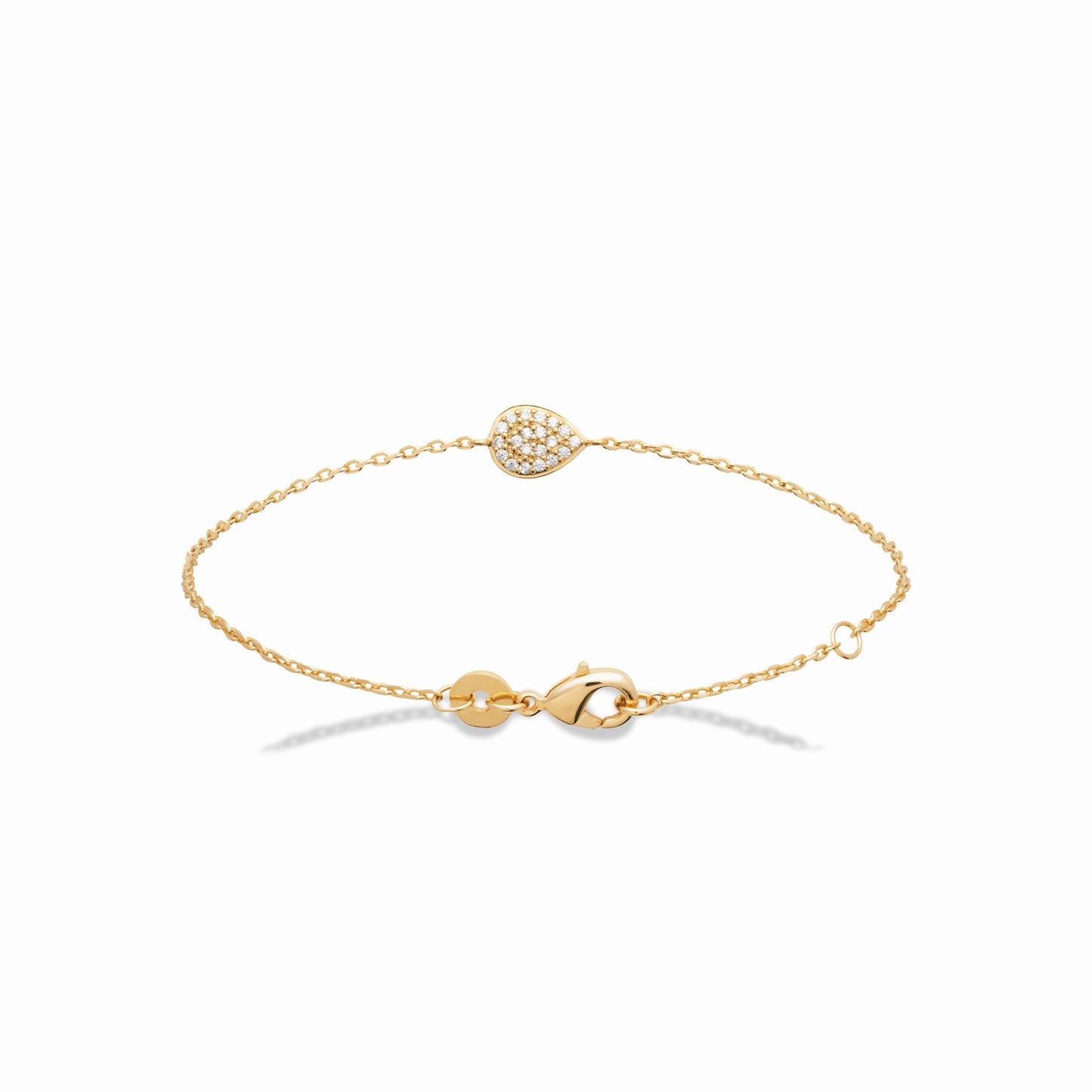 Bracelet plaqué or & brillants