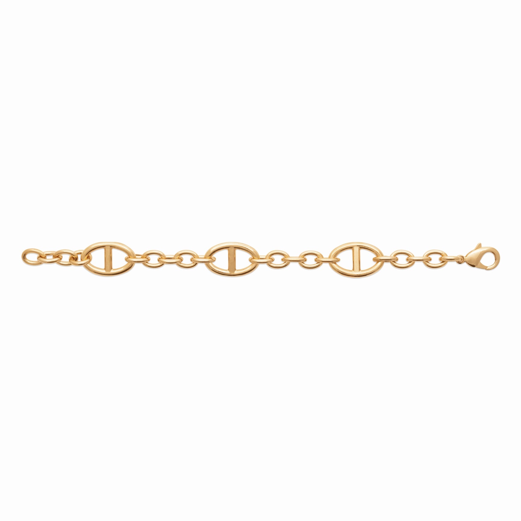 Bracelet plaqué or - maille marine