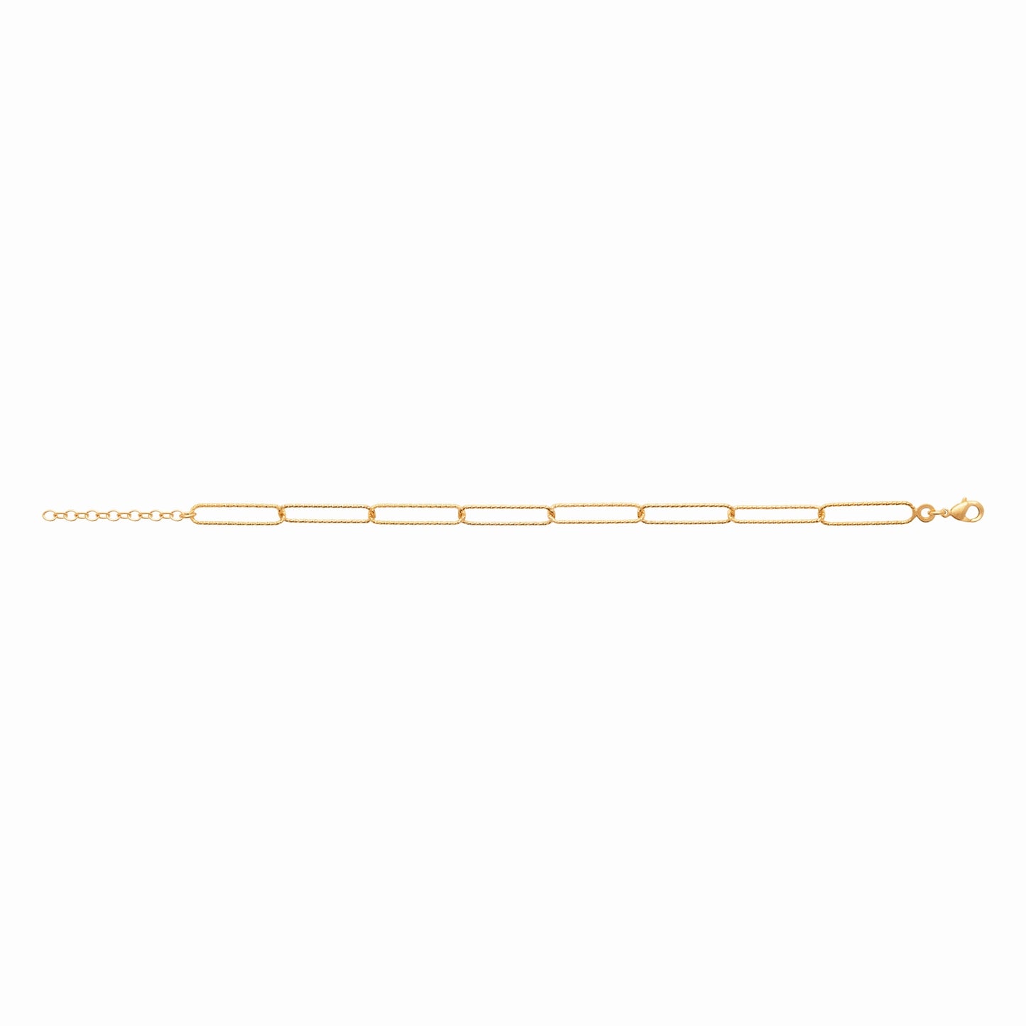 Bracelet plaqué or & maille trombone