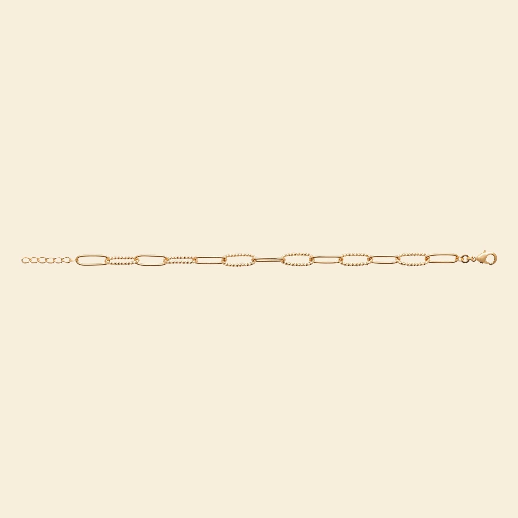Bracelet plaqué or - maillons fantaisie