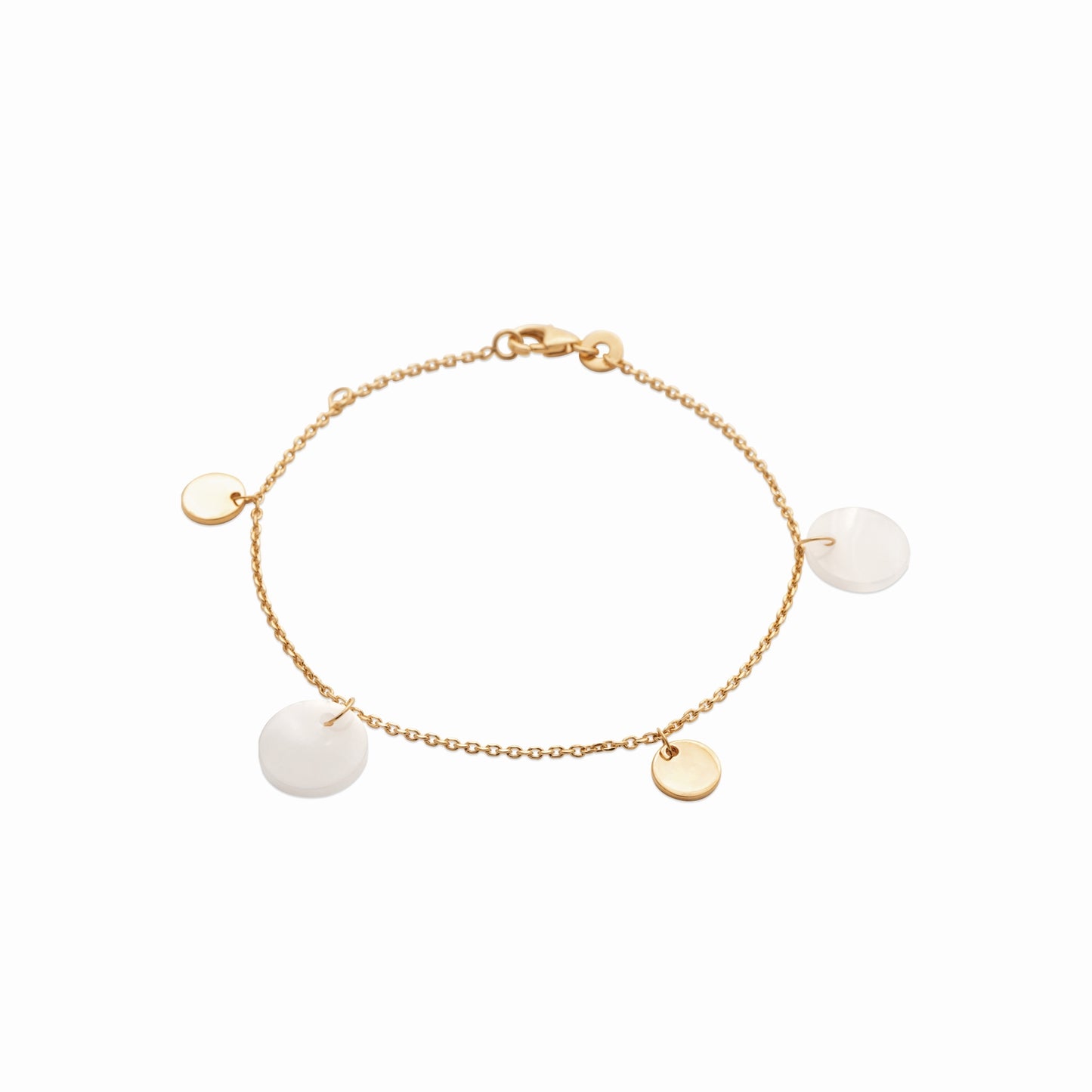 Bracelet plaqué or & nacre naturelle