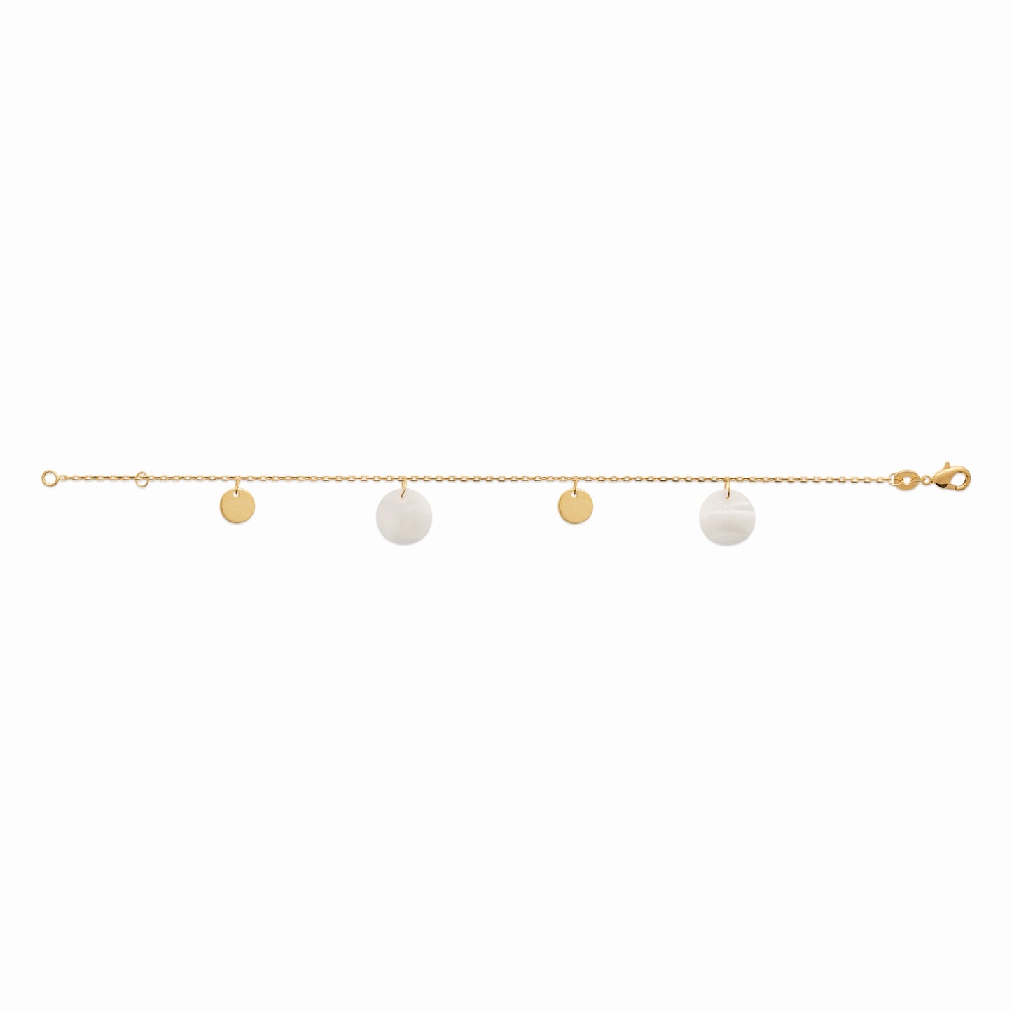 Bracelet plaqué or & nacre naturelle