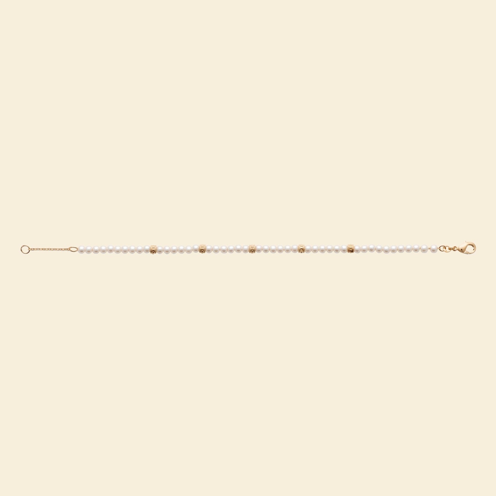 Bracelet plaqué or & perles