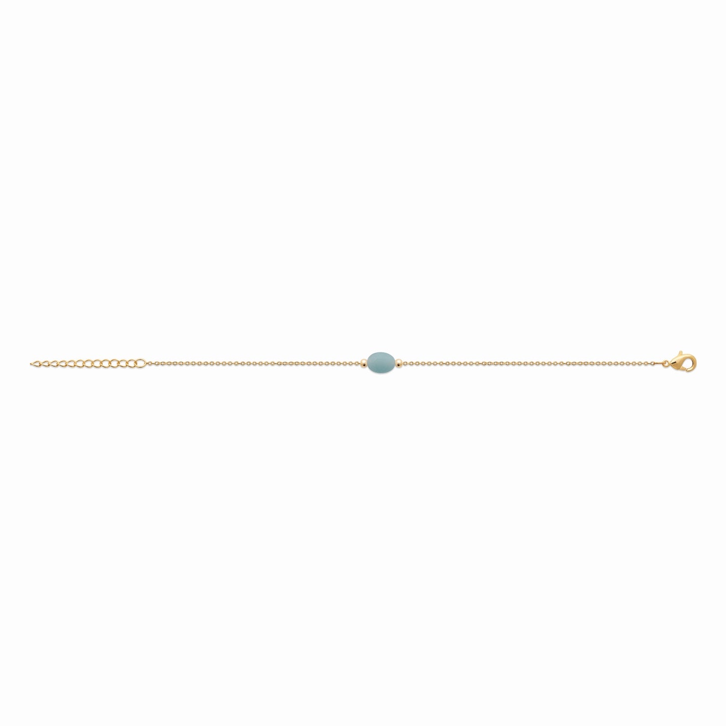 Bracelet plaqué or & pierre naturelle amazonite