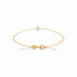 Bracelet solitaire plaqué or