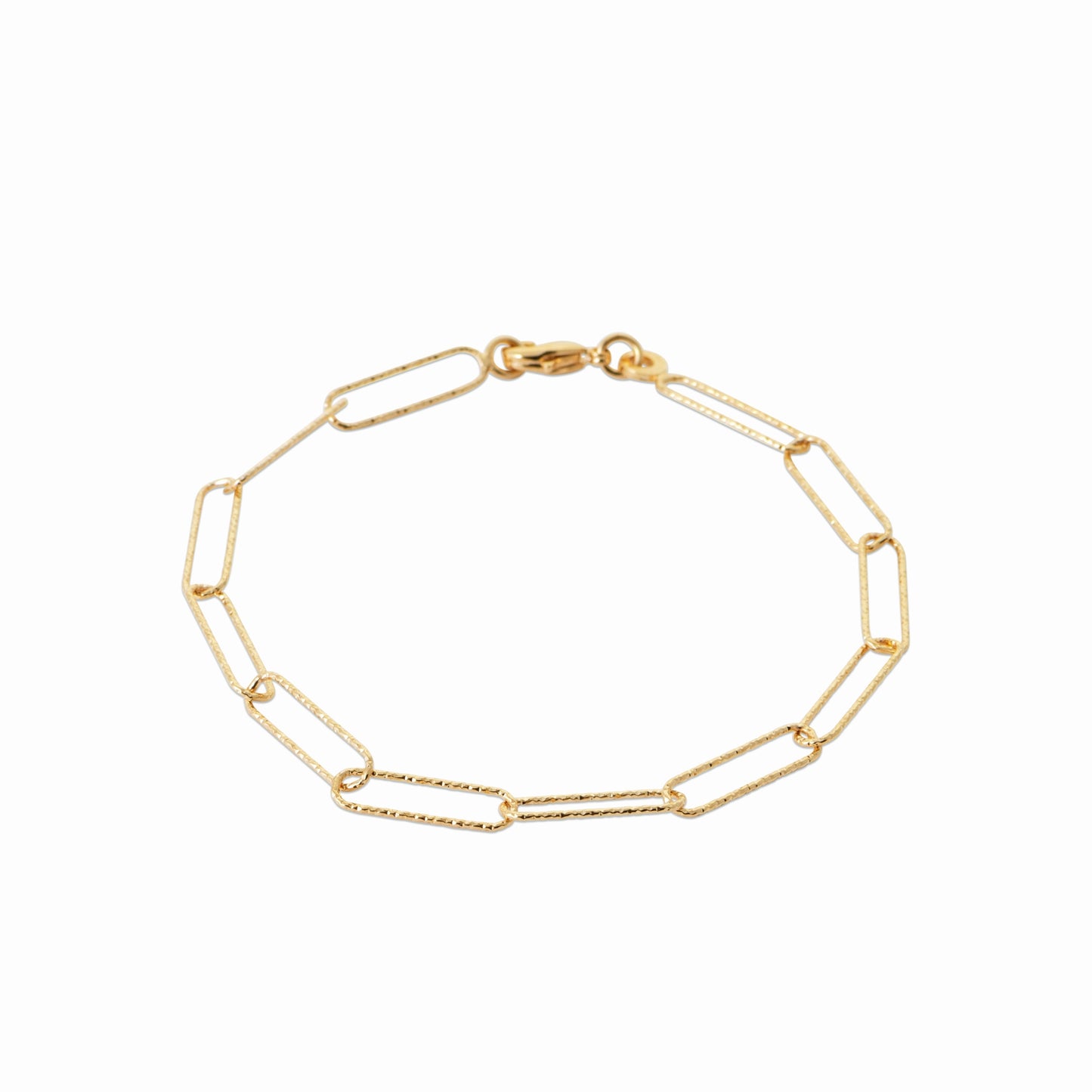 Bracelet trombone plaqué or