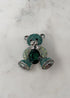Broche ourson strass CRISTAL VERT