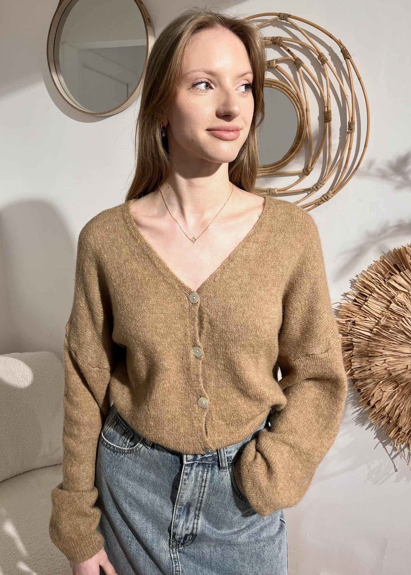 Cardigan méline CAMEL