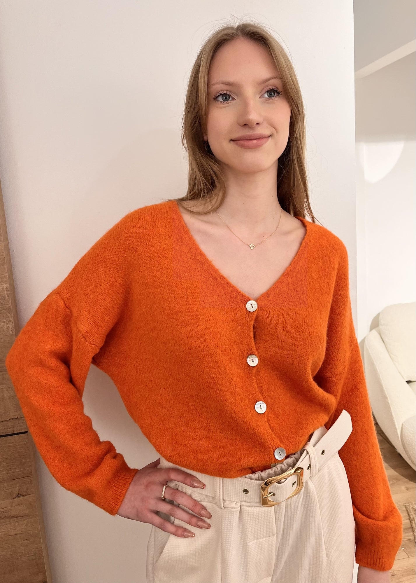 Cardigan méline ORANGE
