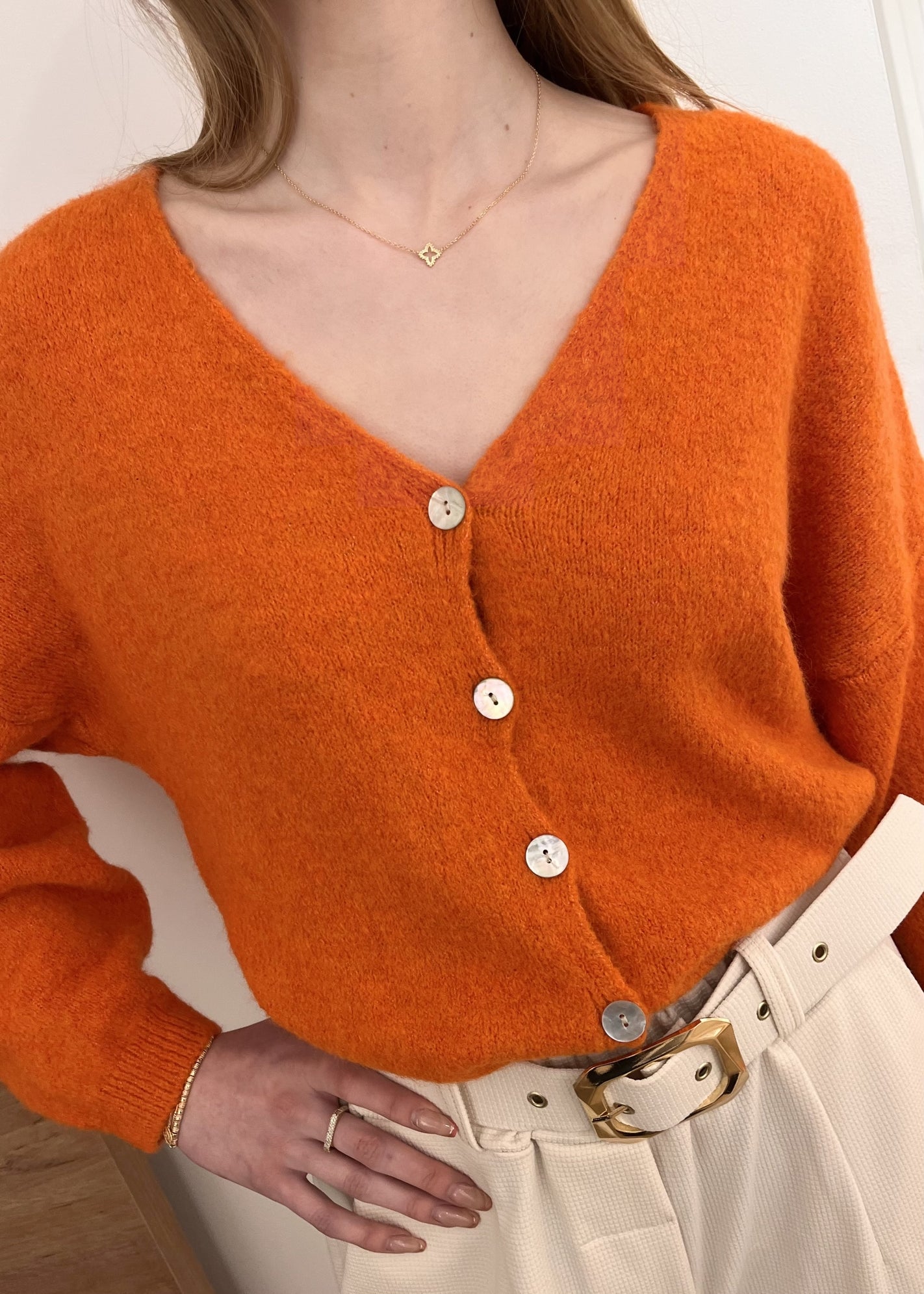 Cardigan méline ORANGE
