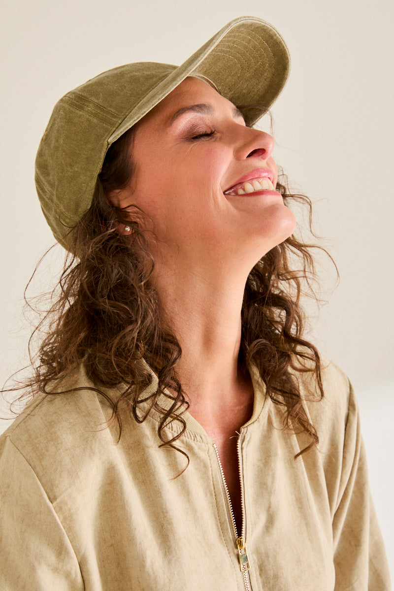 Casquette en coton réglable Biba TAUPE