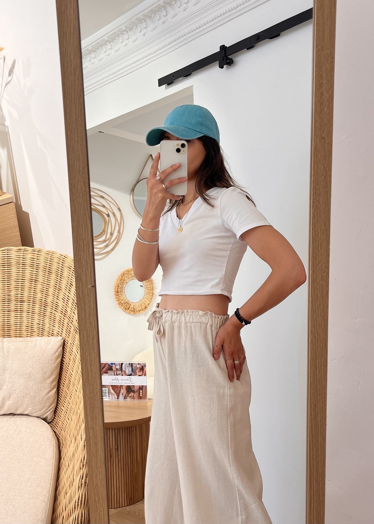 Casquette en coton réglable Biba TURQUOISE