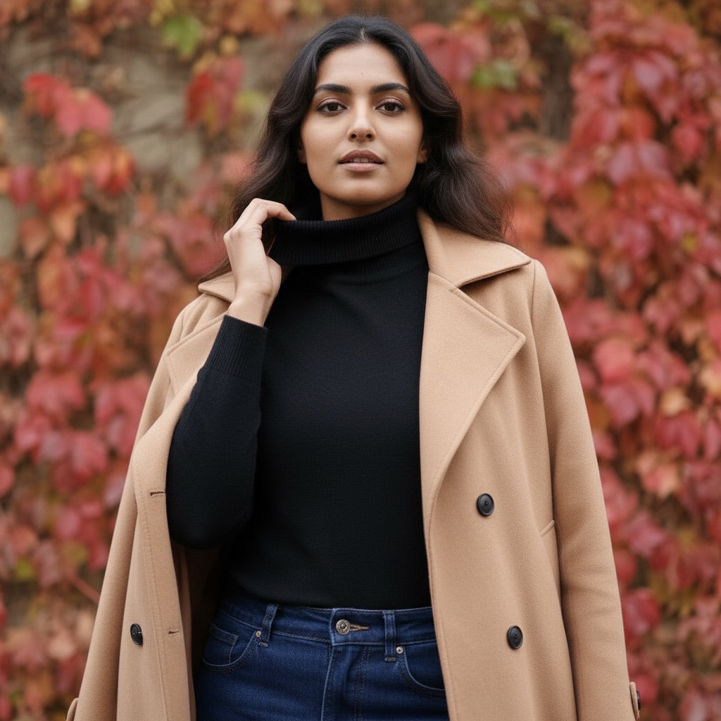 Col roulé femme ultra doux – chaleur & élégance NOIR