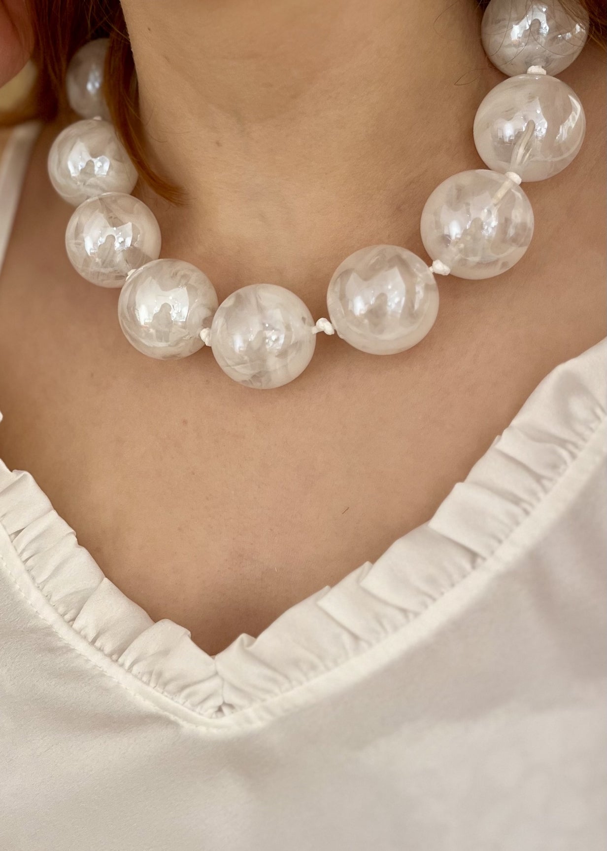 Collier bubble BLANC