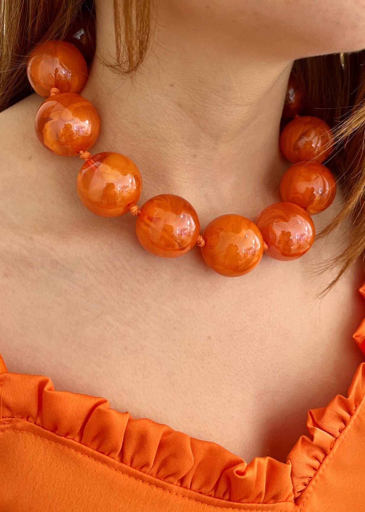 Collier bubble ORANGE