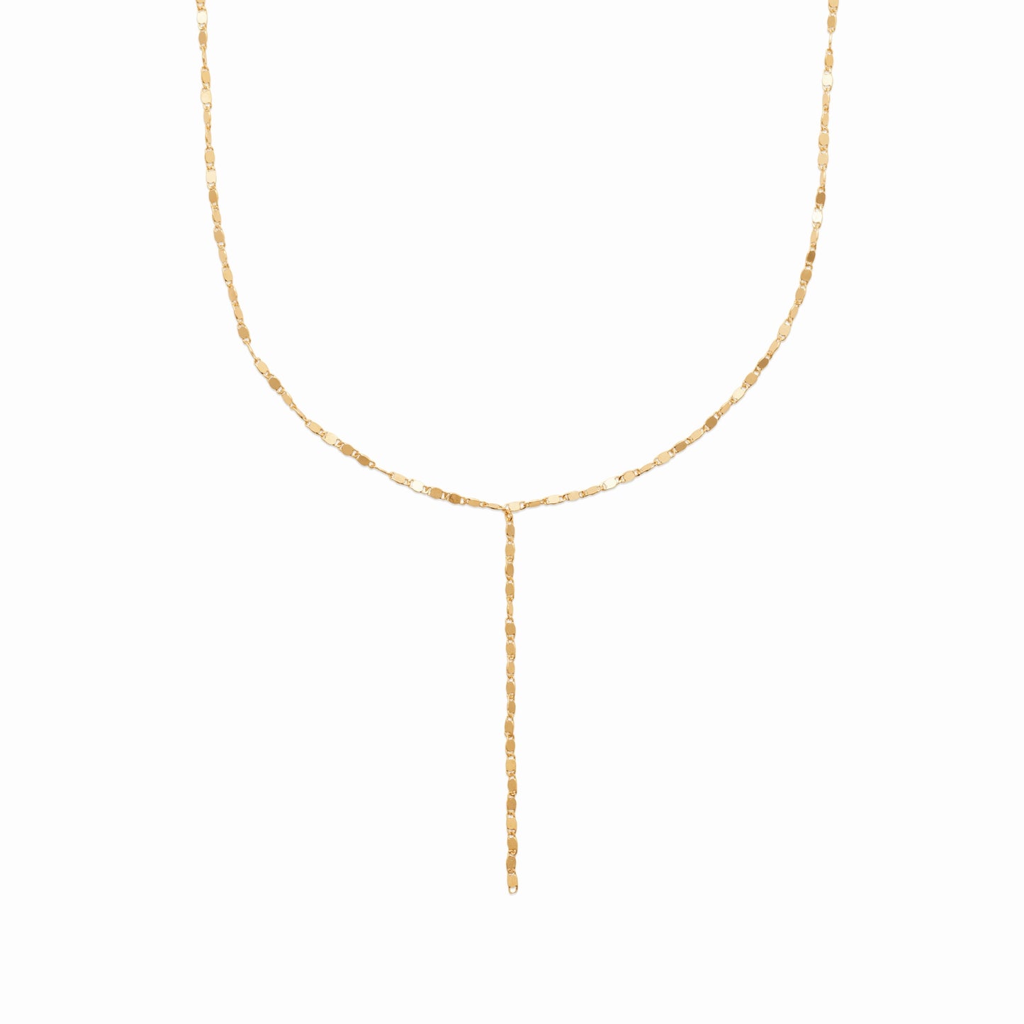 Collier cravate plaqué or