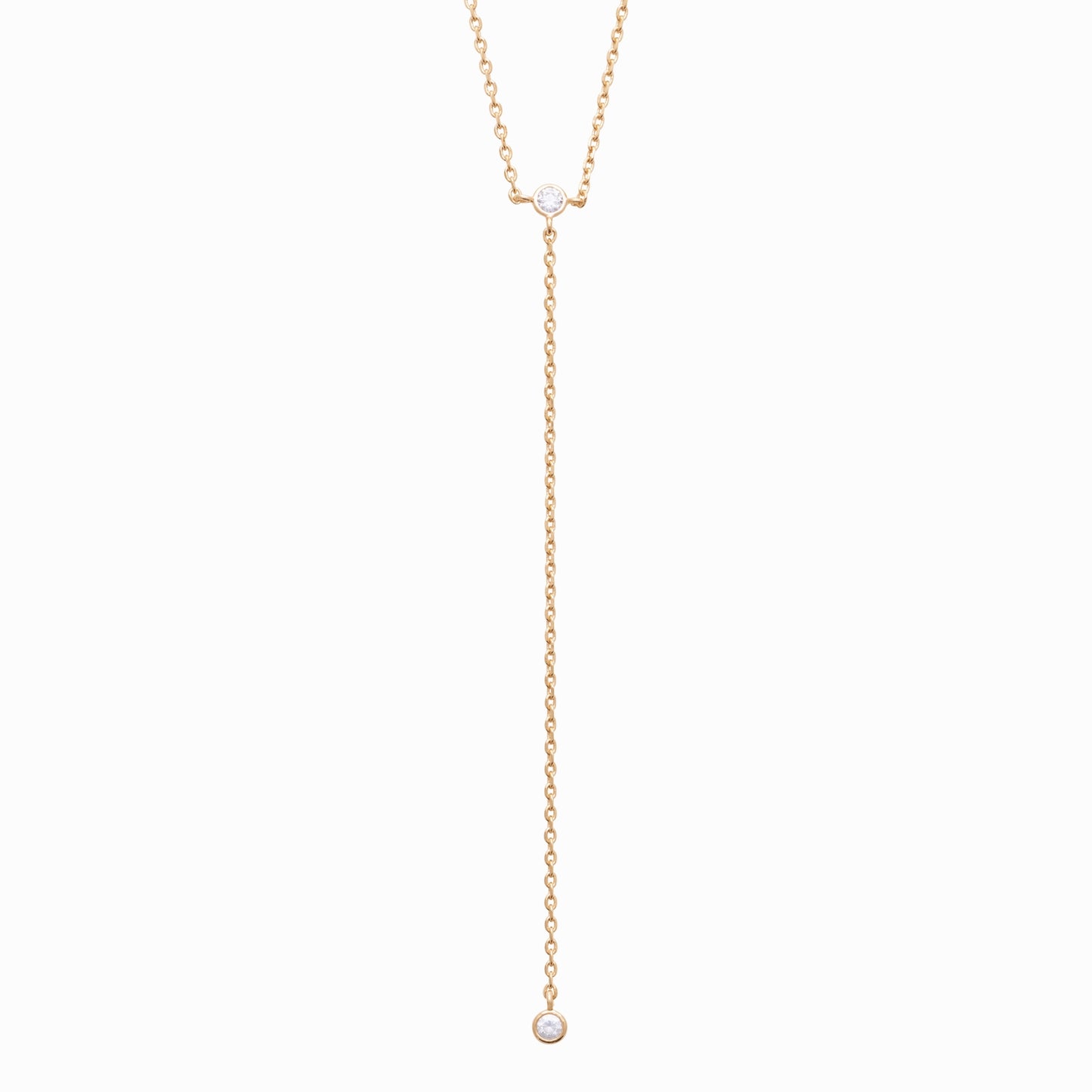 Collier cravate plaqué or & brillants