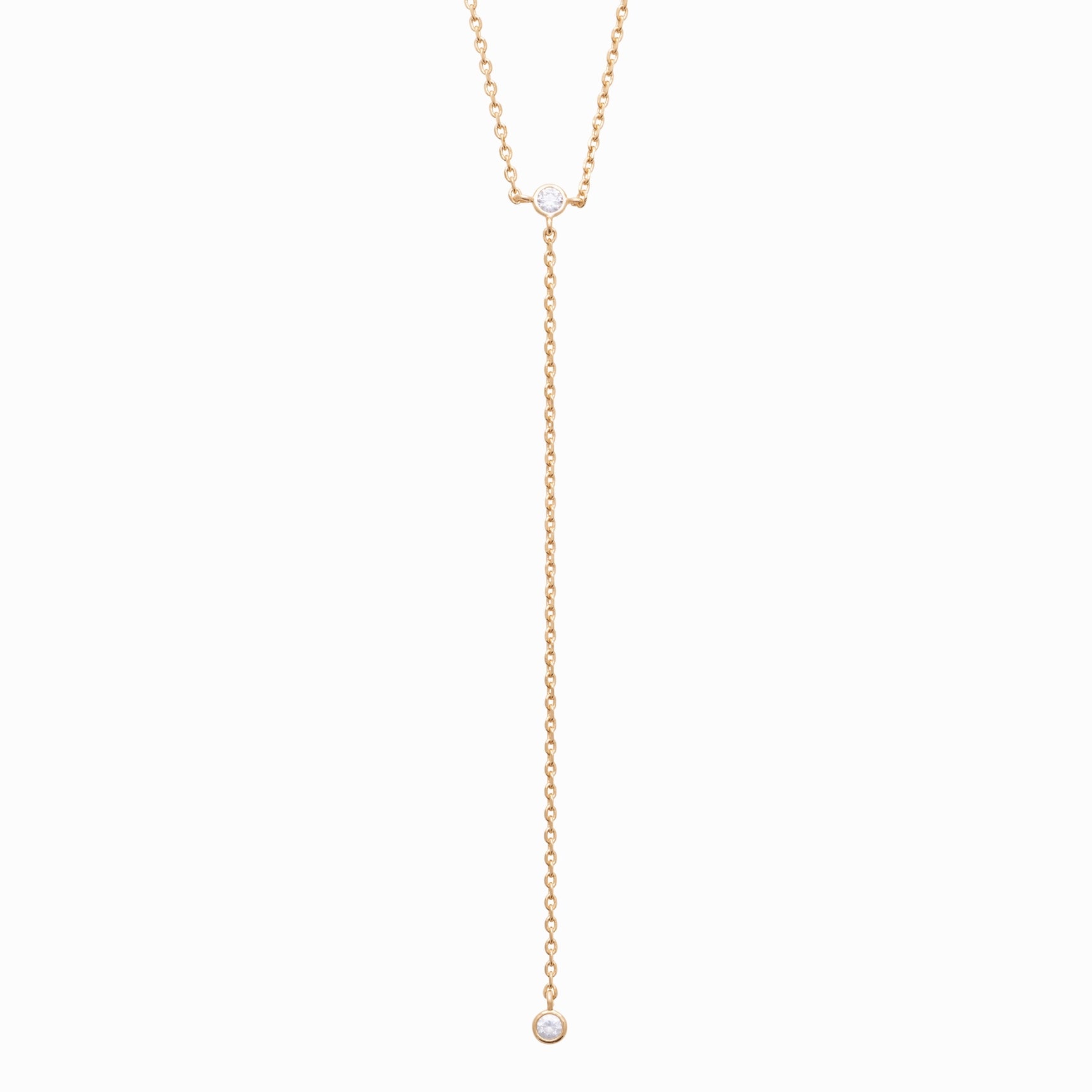 Collier cravate plaqué or - brillants