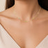 Collier fin pierres colorées - plaqué or