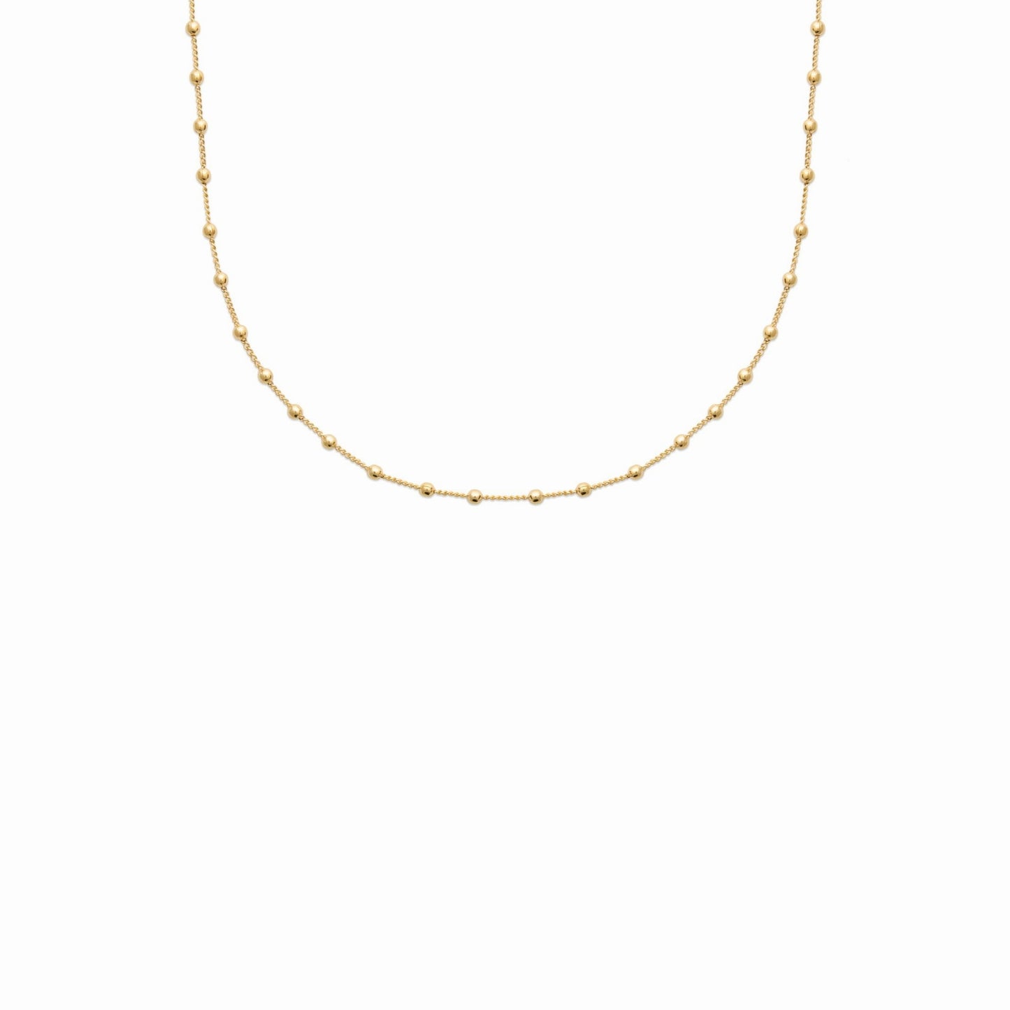 Collier perlé en plaqué or