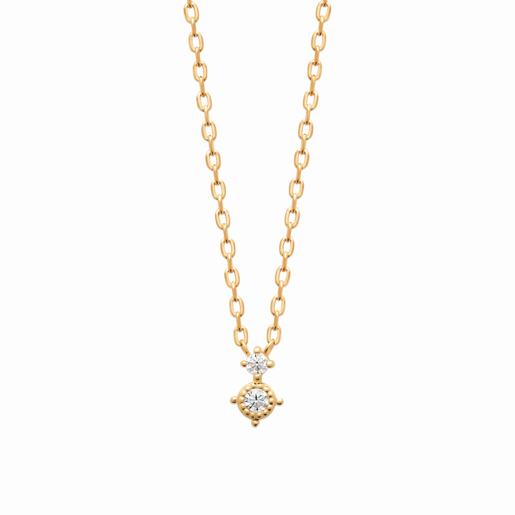 Collier plaqué or & brillants