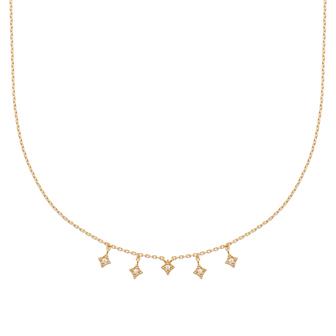 Collier plaqué or & brillants