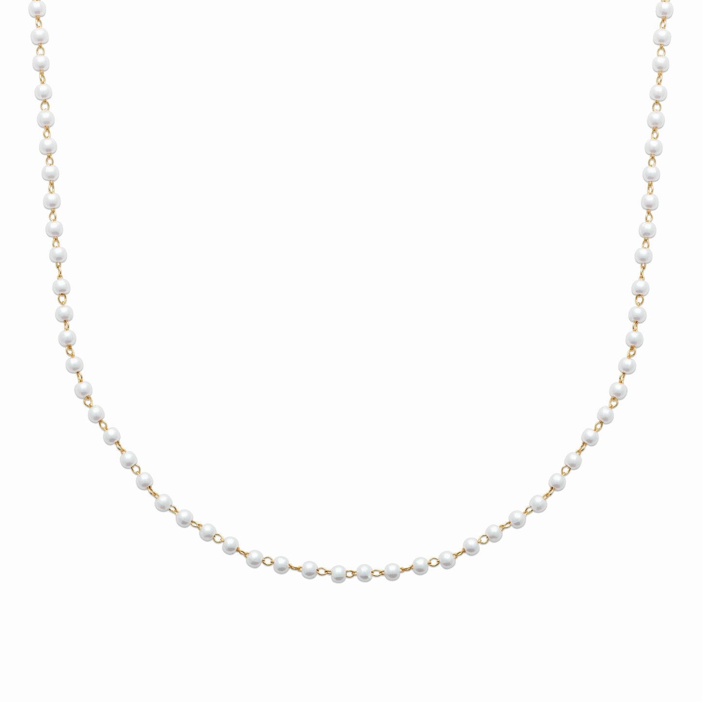 Collier plaqué or et perles