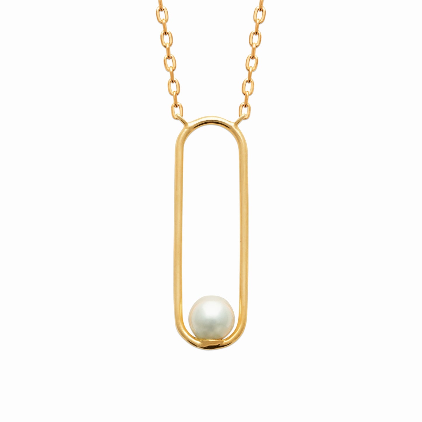 Collier plaqué or et perles