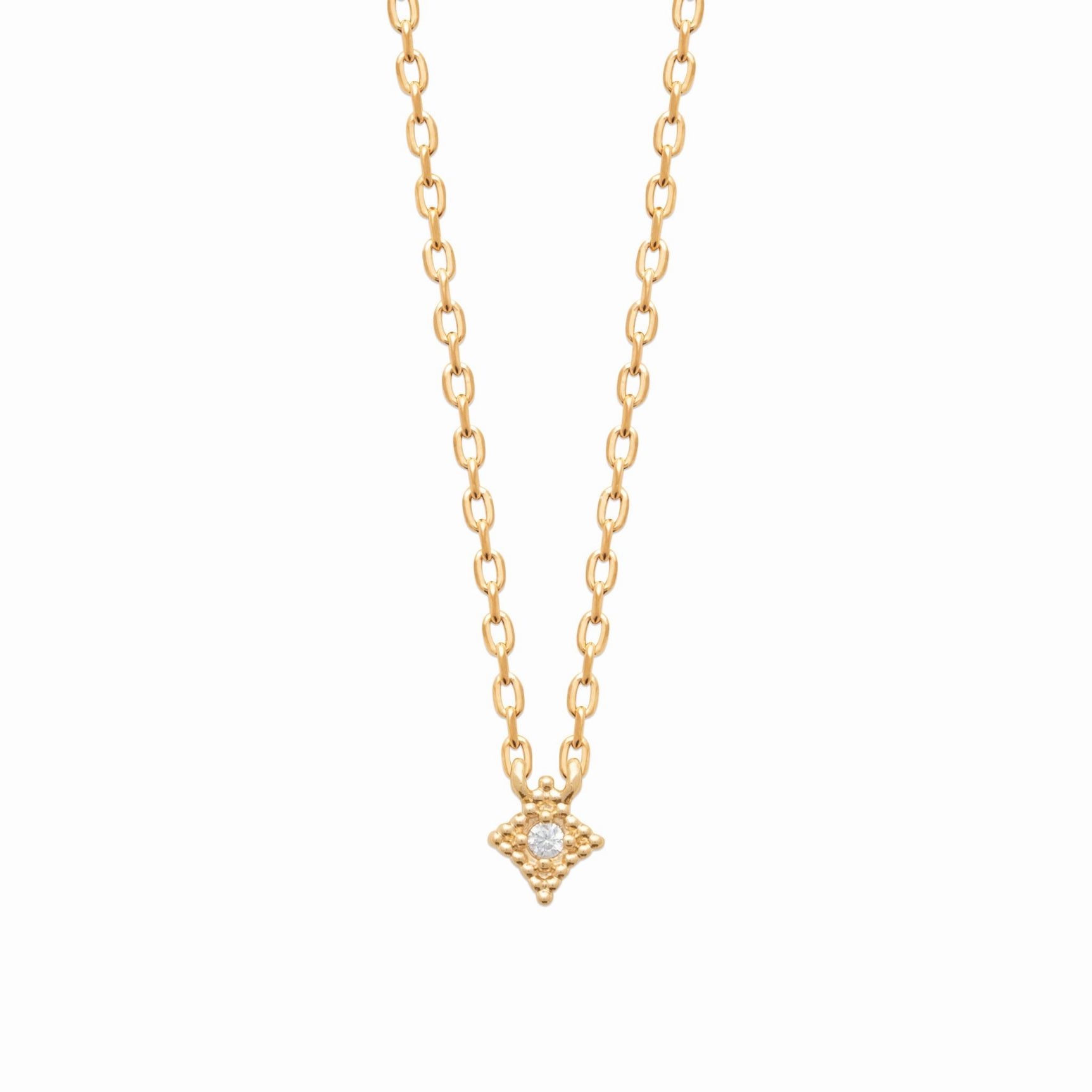 Collier plaqué or étoile & brillants