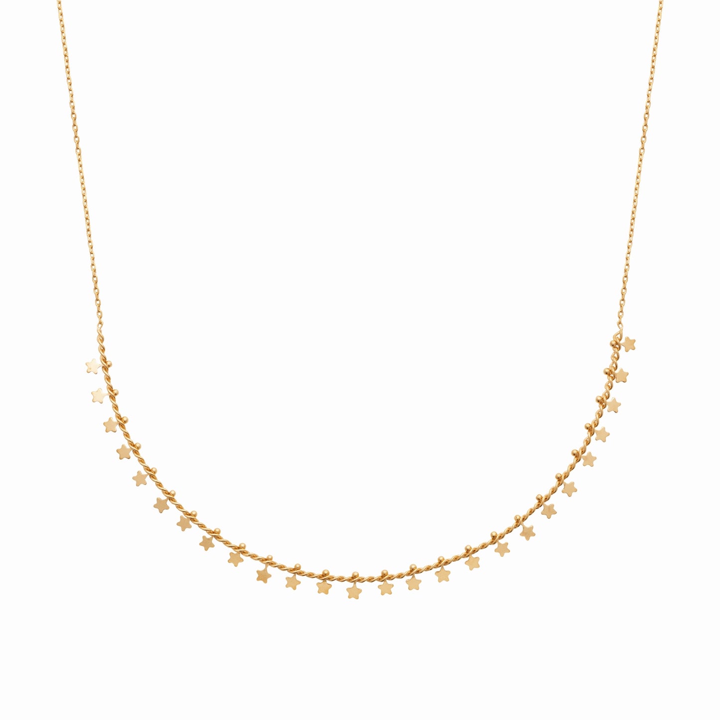 Collier plaqué or étoiles