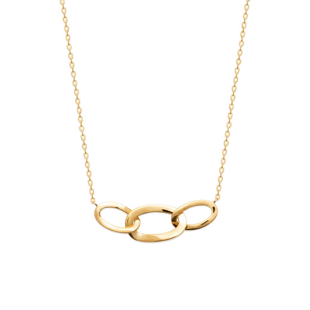 Collier plaqué or imbriqué