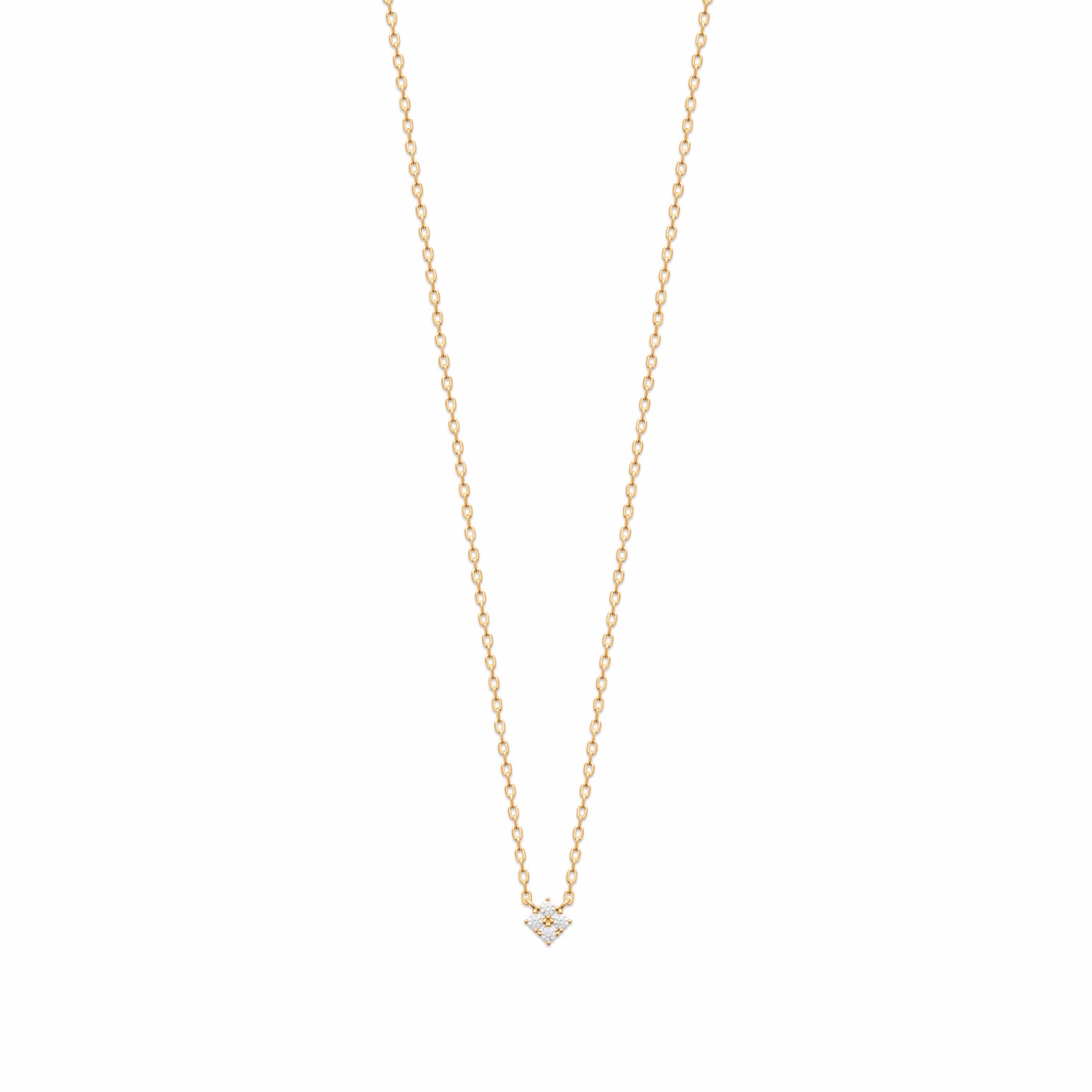 Collier plaqué or losange - éclat raffiné