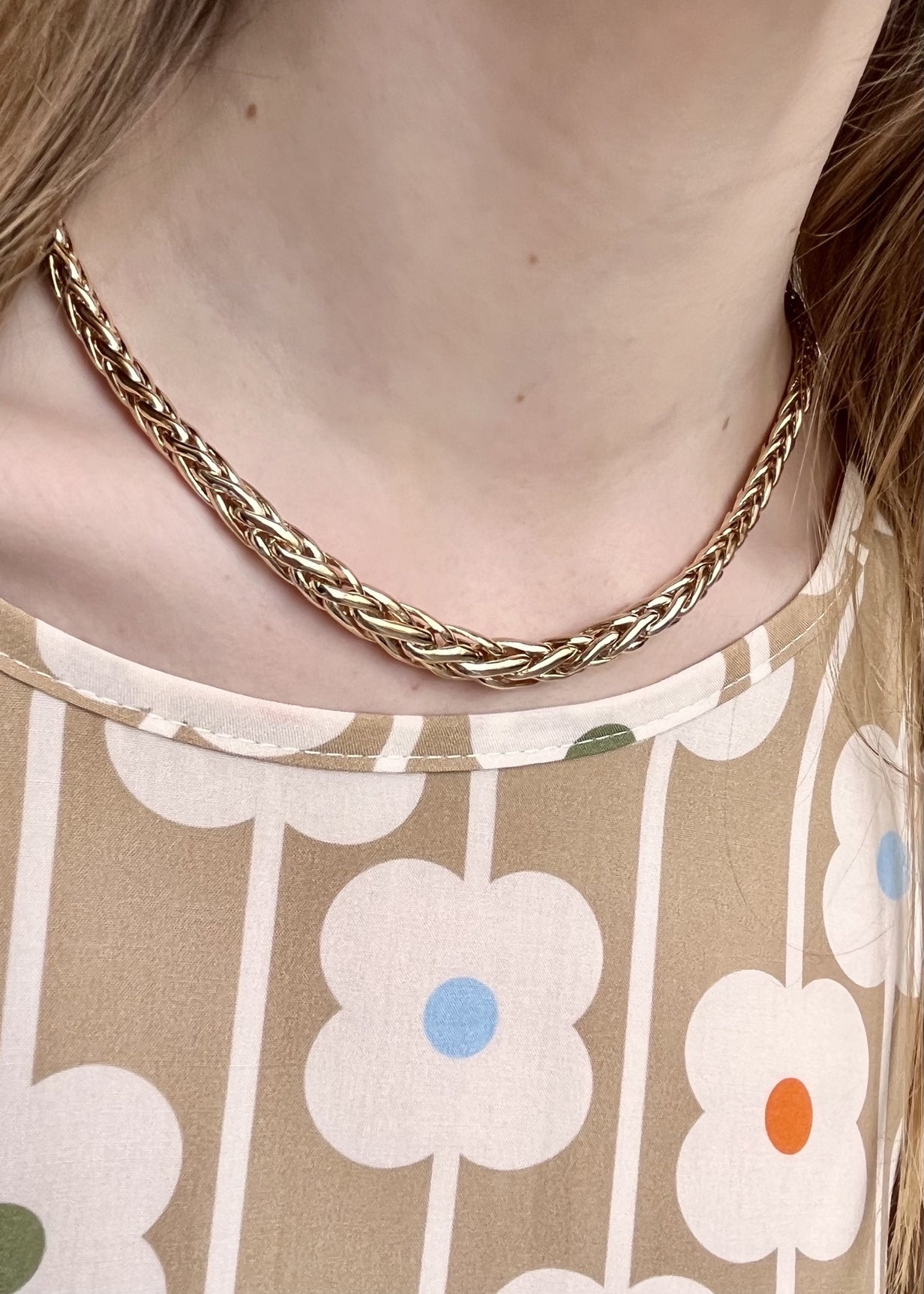 Collier plaqué or Maille palmier