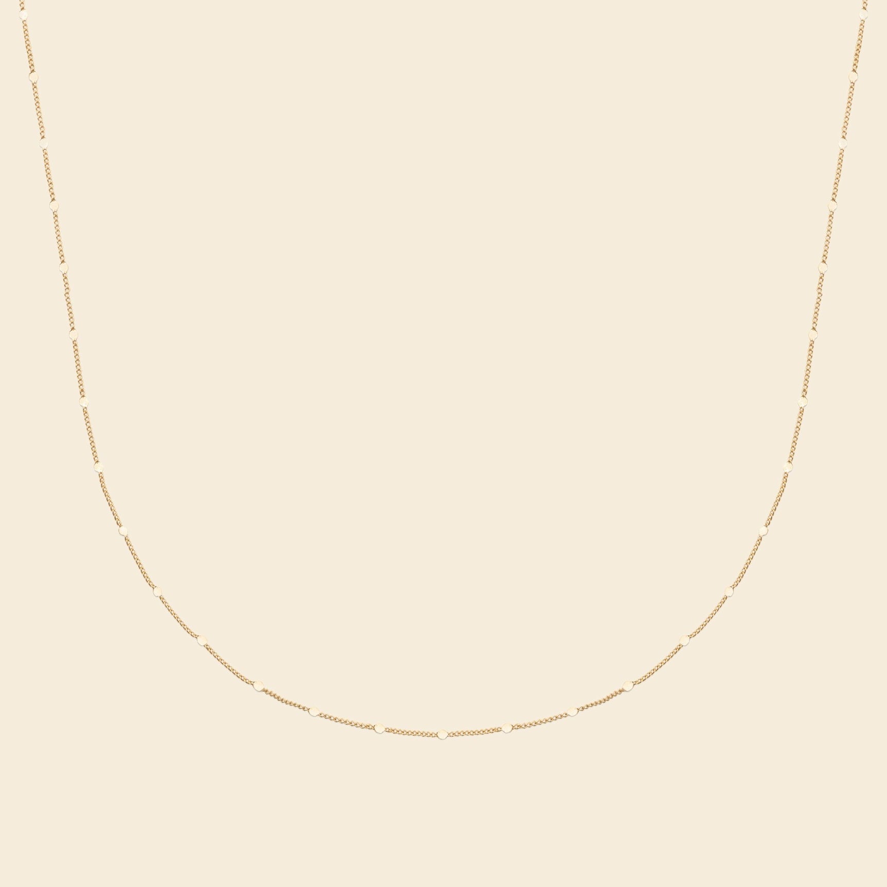 Collier plaqué or - maille perlée