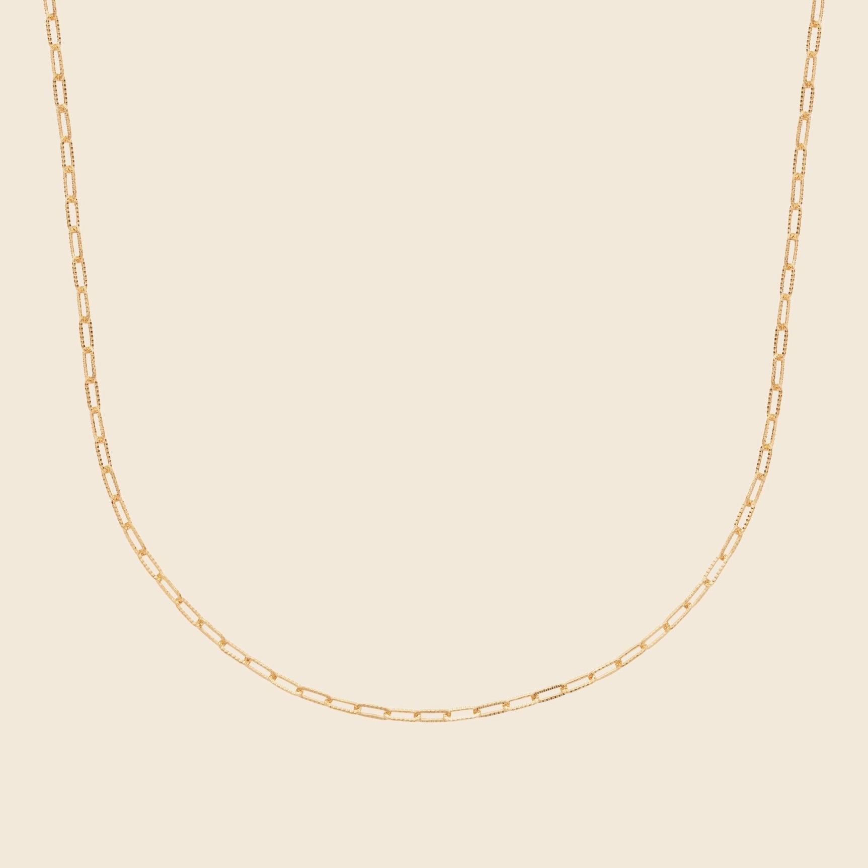 Collier plaqué or - maille rectangle