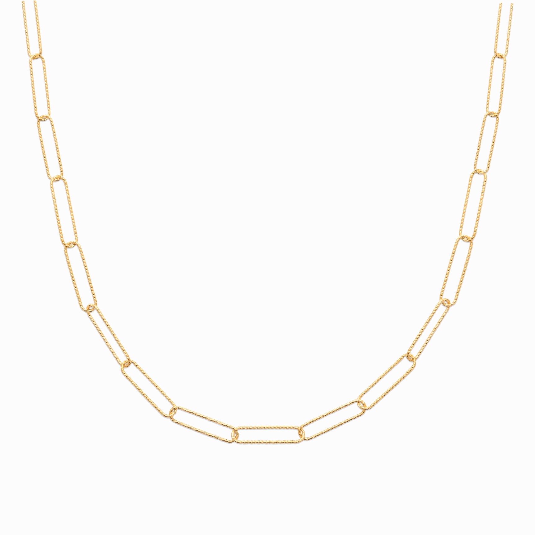 Collier plaqué or - maille trombone