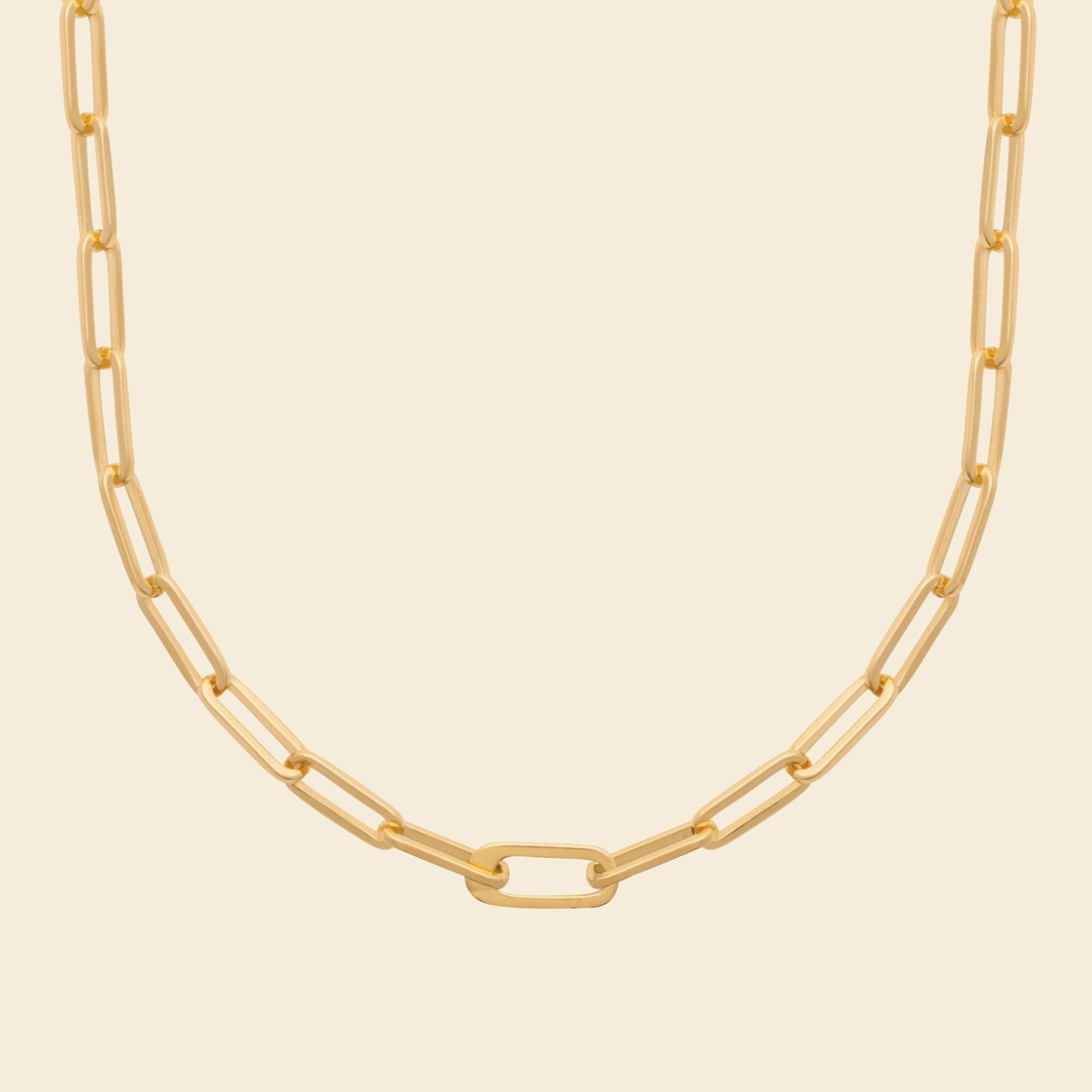 Collier plaqué or - maillons larges