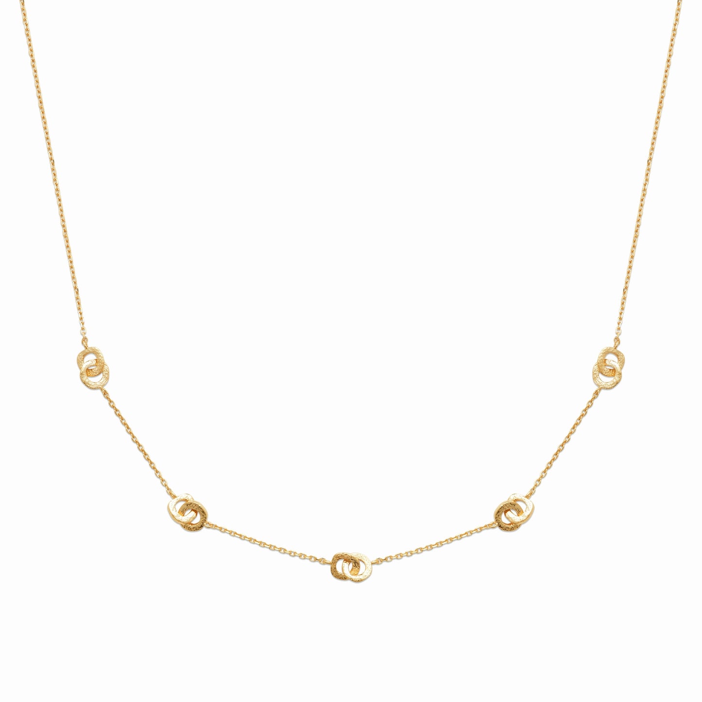 Collier plaqué or martelé